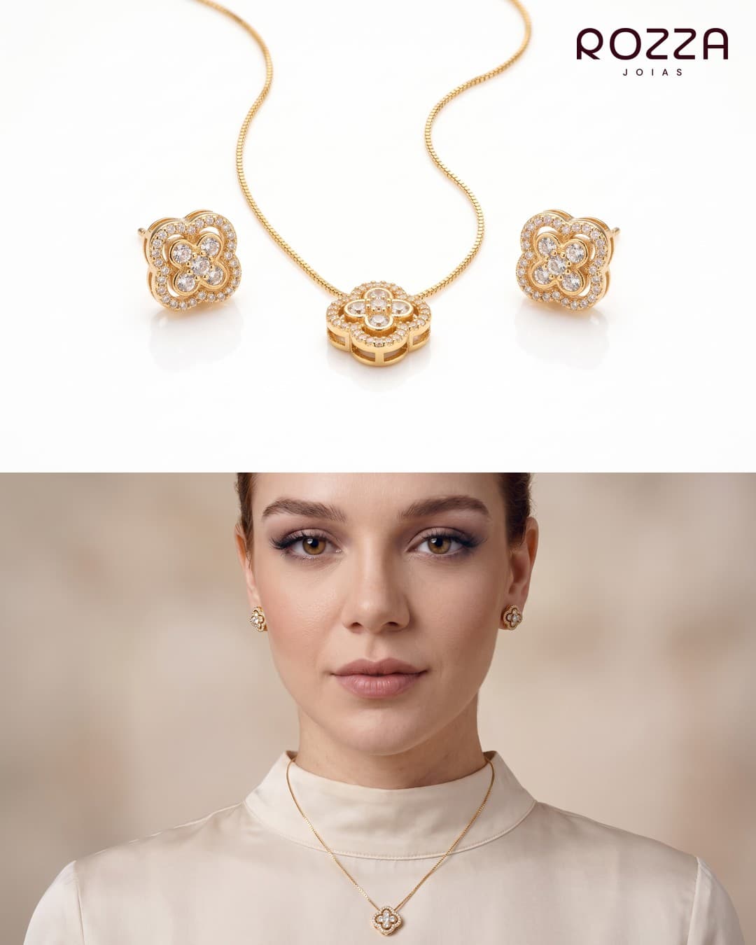 Conjunto Trevo Cristal
