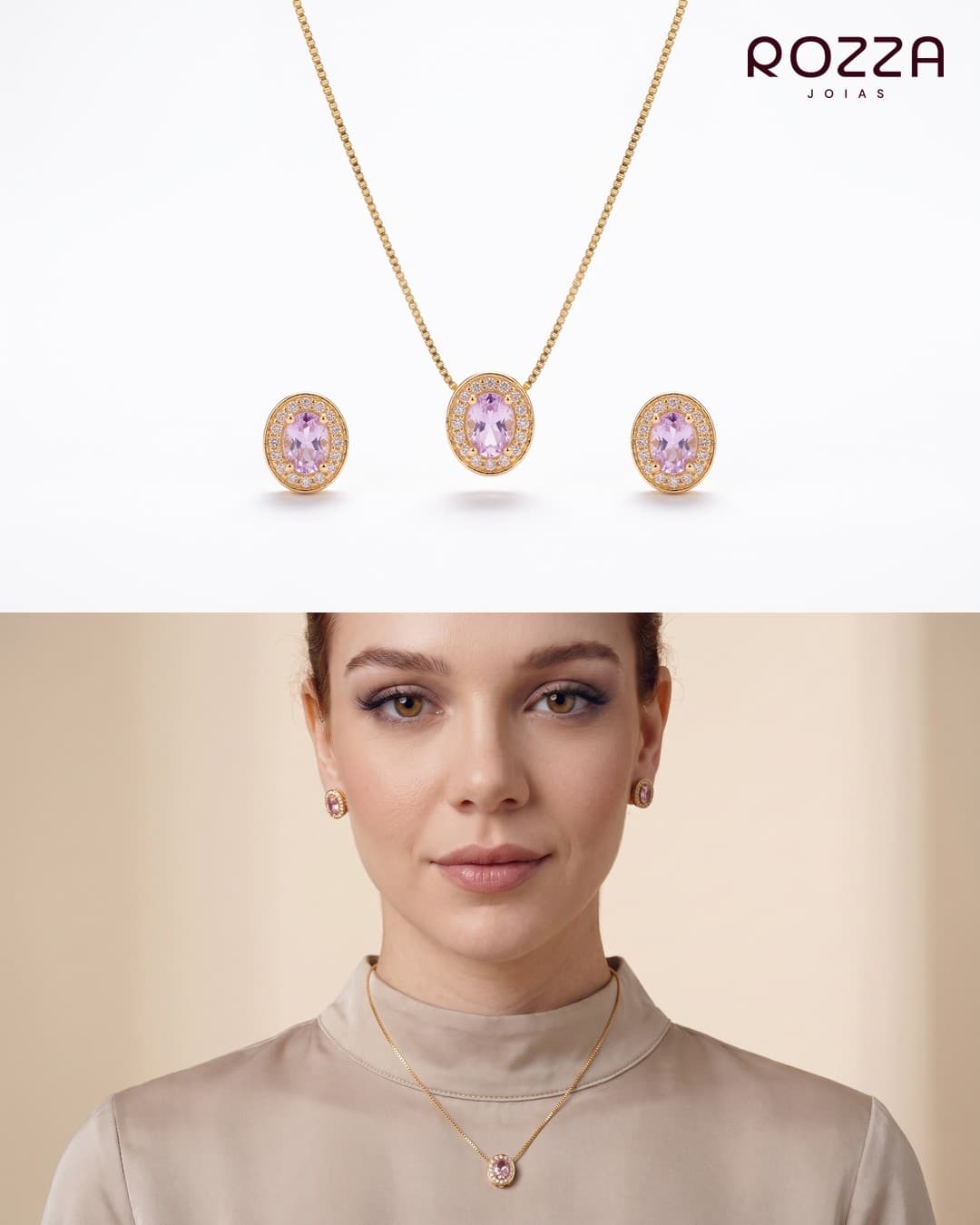 Conjunto Redondo Rosa